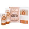 Pack of 3 BNB Rice Extract Bright & Glow Kit Golden Cap with box