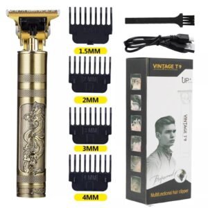 VINTAGE T9 Trimmer - Dragon Style Metal Rechargeable Electric Hair Clipper