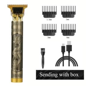 VINTAGE T9 Trimmer - Dragon Style Metal Rechargeable Electric Hair Clipper