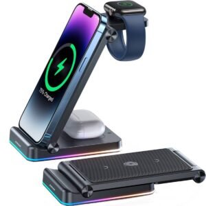 JR-WQN01 15w 3-in-1 Foldable Wireless Charging Station