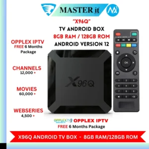 Android TV Box - X96Q 8GB RAM / 128GB ROM - Smart TV Box - Android 12 With 4K Resolution Free Opplex IPTV Package