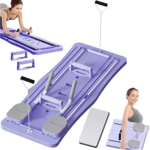 Pilates Board – Multi Functional Pushup Board – Foldable Pilates Reformer Board for Home Workout | Multi-Functional Ab Exercise Board