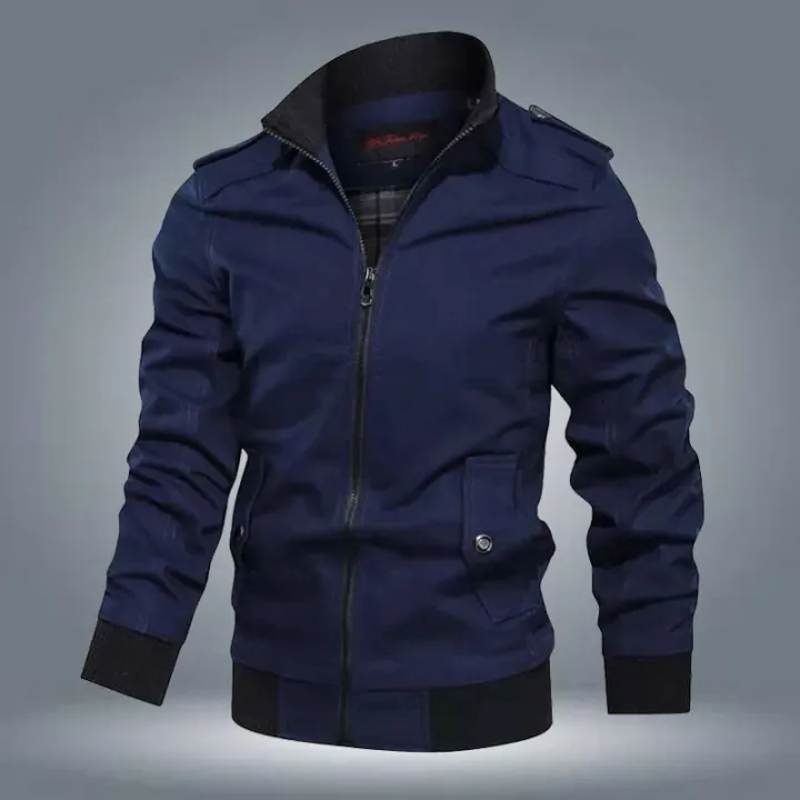 A&S Moto Winter Jacket for Men – Premium Fleece Warm Bomber Coat | Flap Style Zipper Jacket 2026