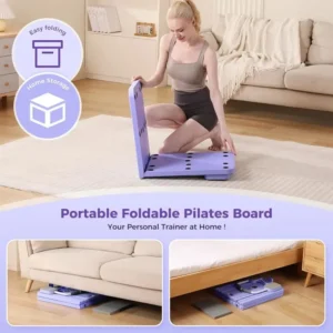 Pilates Board – Multi Functional Pushup Board – Foldable Pilates Reformer Board for Home Workout | Multi-Functional Ab Exercise Board