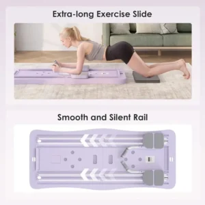 Pilates Board – Multi Functional Pushup Board – Foldable Pilates Reformer Board for Home Workout | Multi-Functional Ab Exercise Board