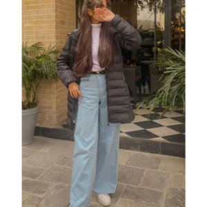 Women Light Blue Wide Leg Jeans | High Waist Loose Fit Denim Pants for Girls & Ladies