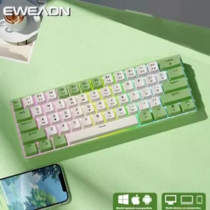 EWEADN G61 Wireless Rgb Keyboard Bluetooth/2.4G/USB Wired 60%