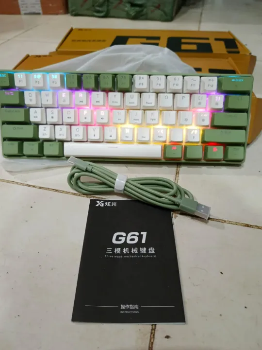EWEADN G61 Wireless Rgb Keyboard Bluetooth/2.4G/USB Wired 60%